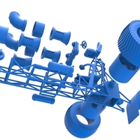 Diecast Pulling tractor with 4 jet engines Version 3 Scale 1:25 - Thumbnail 17