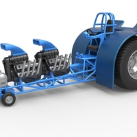 Diecast Pulling tractor with 2 engines V8 Scale 1:25 - Thumbnail 1