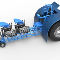 Diecast Pulling tractor with 2 engines V8 Scale 1:25 - Thumbnail 2