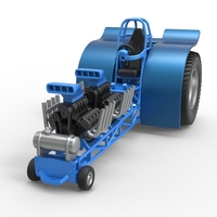 Diecast Pulling tractor with 2 engines V8 Scale 1:25 - Thumbnail 4