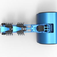 Diecast Pulling tractor with 2 engines V8 Scale 1:25 - Thumbnail 10