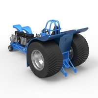 Diecast Pulling tractor with 2 engines V8 Scale 1:25 - Thumbnail 12