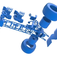 Diecast Pulling tractor with 2 engines V8 Scale 1:25 - Thumbnail 17