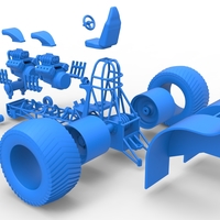 Diecast Pulling tractor with 2 engines V8 Scale 1:25 - Thumbnail 21