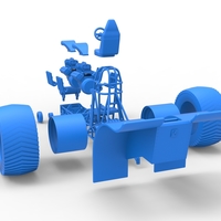 Diecast Pulling tractor with 2 engines V8 Scale 1:25 - Thumbnail 22