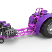 Diecast Pulling tractor with 2 engines V8 Version 2 Scale 1:25 - Thumbnail 1