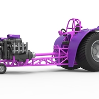 Diecast Pulling tractor with 2 engines V8 Version 2 Scale 1:25 - Thumbnail 3