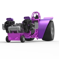 Diecast Pulling tractor with 2 engines V8 Version 2 Scale 1:25 - Thumbnail 5