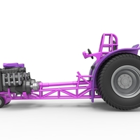 Diecast Pulling tractor with 2 engines V8 Version 2 Scale 1:25 - Thumbnail 8