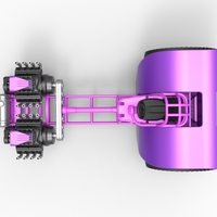 Diecast Pulling tractor with 2 engines V8 Version 2 Scale 1:25 - Thumbnail 10