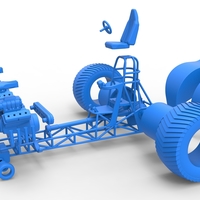 Diecast Pulling tractor with 2 engines V8 Version 2 Scale 1:25 - Thumbnail 15