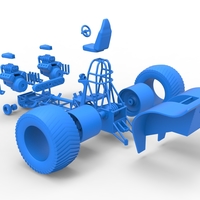 Diecast Pulling tractor with 2 engines V8 Version 2 Scale 1:25 - Thumbnail 21