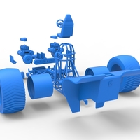 Diecast Pulling tractor with 2 engines V8 Version 2 Scale 1:25 - Thumbnail 22