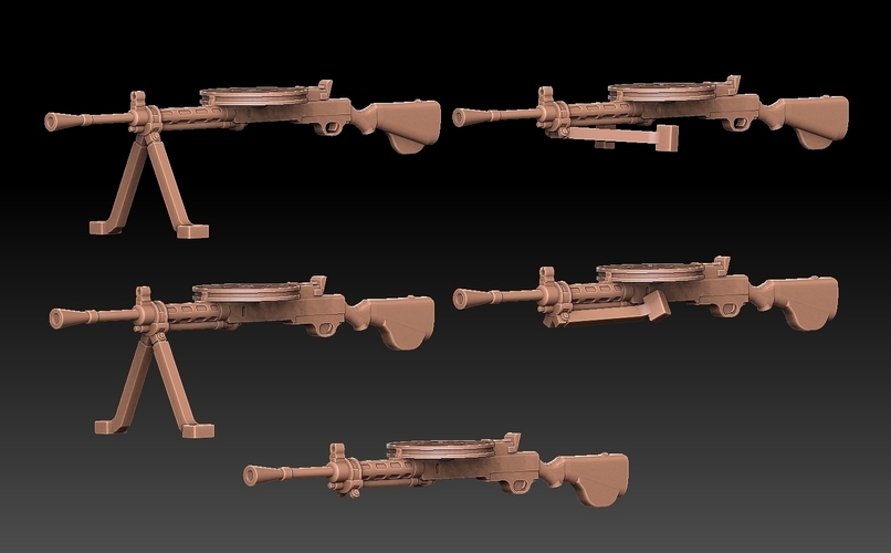 Degtyarov DP-27 Light Machine Gun 3D Print 487055