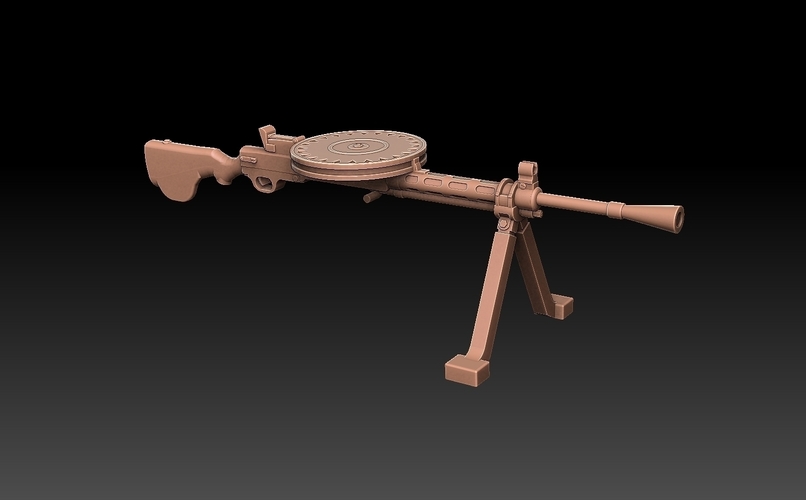 Degtyarov DP-27 Light Machine Gun 3D Print 487058