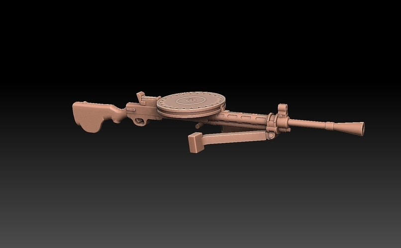 Degtyarov DP-27 Light Machine Gun 3D Print 487059