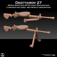 Small Degtyarov DP-27 Light Machine Gun 3D Printing 487060