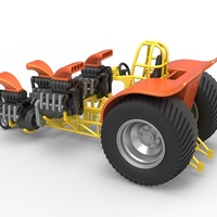 Diecast Pulling tractor with 4 engines V8 Version 3 Scale 1:25 - Thumbnail 11