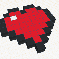 3D Printed Minecraft Heart by Bartimus | Pinshape