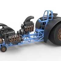 Pulling tractor with 3 engines V8 Version 2 Scale 1:25 - Thumbnail 1