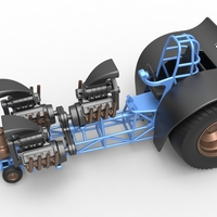 Pulling tractor with 3 engines V8 Version 2 Scale 1:25 - Thumbnail 2