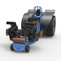 Pulling tractor with 3 engines V8 Version 2 Scale 1:25 - Thumbnail 4