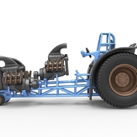 Pulling tractor with 3 engines V8 Version 2 Scale 1:25 - Thumbnail 8