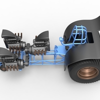 Pulling tractor with 3 engines V8 Version 2 Scale 1:25 - Thumbnail 9