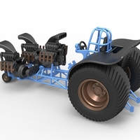 Pulling tractor with 3 engines V8 Version 2 Scale 1:25 - Thumbnail 11