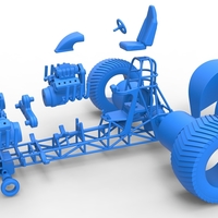 Pulling tractor with 3 engines V8 Version 2 Scale 1:25 - Thumbnail 15