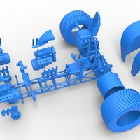 Pulling tractor with 3 engines V8 Version 2 Scale 1:25 - Thumbnail 16