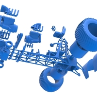 Pulling tractor with 3 engines V8 Version 2 Scale 1:25 - Thumbnail 17