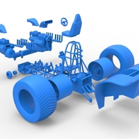 Pulling tractor with 3 engines V8 Version 2 Scale 1:25 - Thumbnail 21