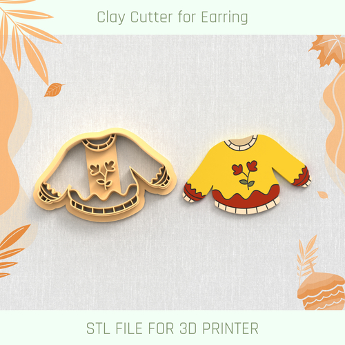 AUTUMN SWEATER POLYMER CLAY CUTTER 3D Print 487139