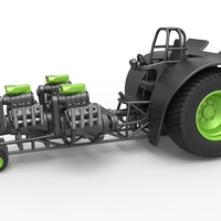 Pulling tractor with 3 engines V8 Version 3 Scale 1:25 - Thumbnail 1