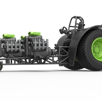 Pulling tractor with 3 engines V8 Version 3 Scale 1:25 - Thumbnail 2