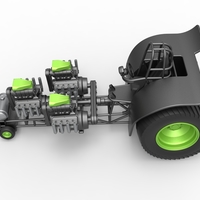 Pulling tractor with 3 engines V8 Version 3 Scale 1:25 - Thumbnail 9