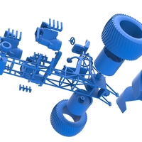 Pulling tractor with 3 engines V8 Version 3 Scale 1:25 - Thumbnail 17