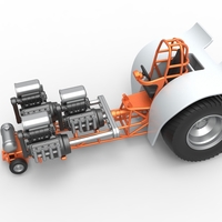 Pulling tractor with 3 engines V8 Version 4 Scale 1:25 - Thumbnail 2