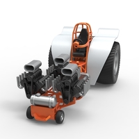 Pulling tractor with 3 engines V8 Version 4 Scale 1:25 - Thumbnail 4