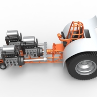 Pulling tractor with 3 engines V8 Version 4 Scale 1:25 - Thumbnail 9