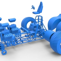 Pulling tractor with 3 engines V8 Version 4 Scale 1:25 - Thumbnail 15