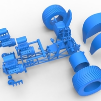 Pulling tractor with 3 engines V8 Version 4 Scale 1:25 - Thumbnail 16