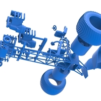 Pulling tractor with 3 engines V8 Version 4 Scale 1:25 - Thumbnail 17