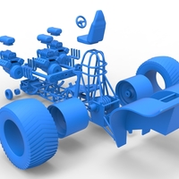 Pulling tractor with 3 engines V8 Version 4 Scale 1:25 - Thumbnail 21