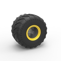Small Diecast Monster Jam wheel Scale 1:25 3D Printing 487324