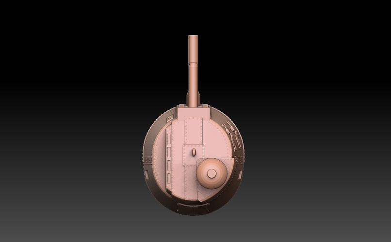 Char 2C Tank Turret 3D Print 487462