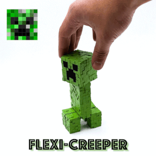 MINECRAFT FLEXI CREEPER ARTICULATED PRINT IN PLACE 3D Print 487525