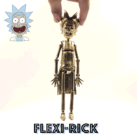 Small RICK AND MORTY FLEXI-RICK ARTICULATED FLEXI 3D Printing 487540