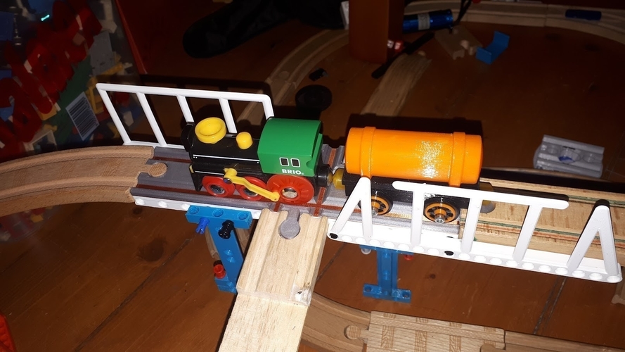 Wooden railway bridge system for LegoBeam/BitBeam 3D Print 487569